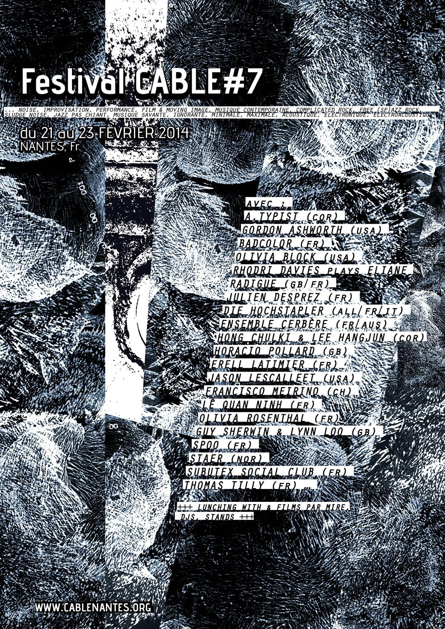 <b>FESTIVAL CABLE</b>#7 en Various Venues (<b>Nantes</b>) el 21 Feb 2014 | Last.fm